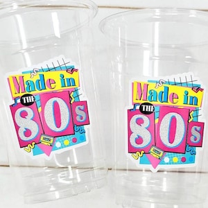 I Love the 80'S PARTY CUPS - 80's Birthday Cups 80's Party Cups 80's Decorations 80's Birthday Party 80's Birthday Party Decorations 80s 90s