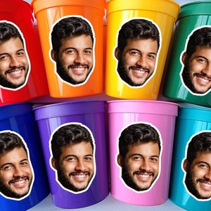 Groom Face Plastic Cups, Groom Face Cups, Groom Face Bachelorette Party, Groom Face Decorations, Groom Face Party Favors, Groom Face Party