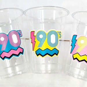 I Love the 90&#39;S PARTY CUPS - 90&#39;s Birthday Cups 90&#39;s Party Cups 90&#39;s Decorations 90&#39;s Birthday Party 90&#39;s Birthday Party Decorations 90s