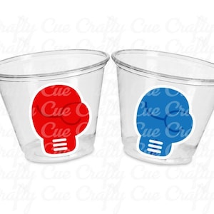 BOXING PARTY CUPS - Boxing Birthday Party Boxing Party Favors Boxer Party Boxer Birthday Decorations Boxer Cups Boxing Cup Boxing Glove Cups