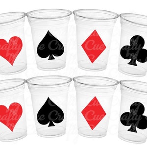 PLAYING CARDS PARTY Cups -Casino Cups Casino Birthday Magician Party Cups Casino Birthday Gambling Party Decoration Poker Game Deck of Cards