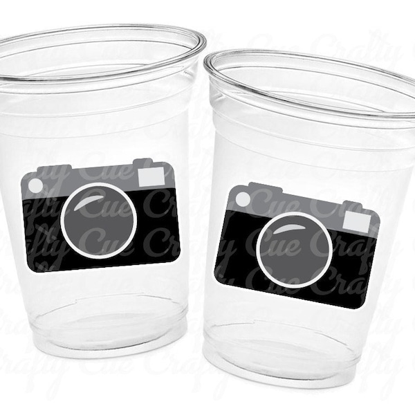 CAMERA PARTY CUPS - Camera Cups Camera Party Favors Camera Party Decorations Photographer Birthday Party Photography Party Camera Favors