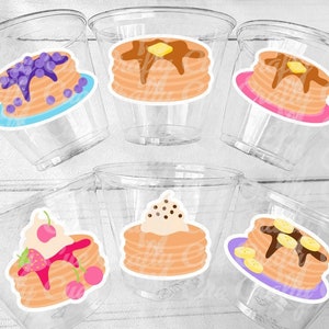 Pancake Party Cups, Pancake Treat Cups, Pancake Birthday, Pancake Party, Pancake Party Favors, Pancakes and Pajamas