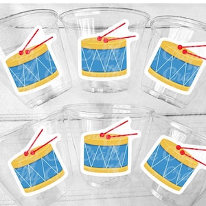 DRUM PARTY CUPS Music Party Cups Music Cups Drum Decorations Drum Party Favors Music Party Favors Music Birthday Music Party Decorations