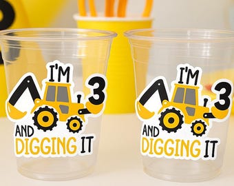 CONSTRUCTION PARTY CUPS - Hard Hat Party Cups Construction Party Cups Construction Birthday Construction Party Construction Decorations