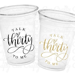 Talk Thirty To Me Cups Talk 30 To Me 30th PARTY CUPS Vintage 1993 Cups Best of 1993 30th Birthday Party 30th Birthday Favors 30th Birthday