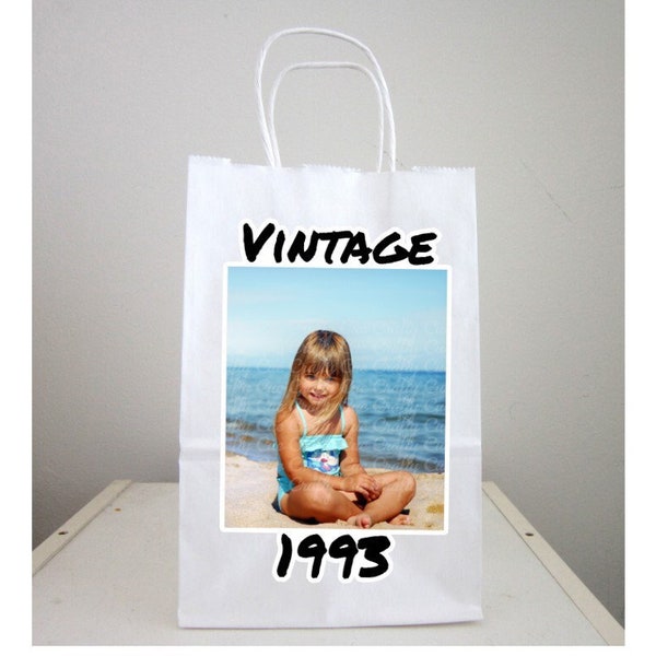 Custom Party Bags Personalized Party Bags Personalized 30th Birthday Bags Vintage 30th Goody Bags Vintage 1993 Custom Favor Bags Decorations