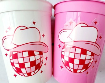 DISCO COWGIRL FEST Muggar - Cowgirl Muggar Cowgirl Festdekorationer Cowgirl Möhippa Cowgirlhatt Födelsedag Rodeo Fest Muggar Discokula