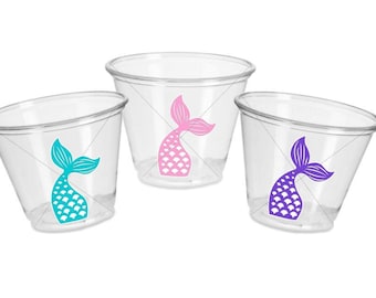 MERMAID PARTY CUPS - Mermaid Birthday Cups Mermaid Party Cups Mermaid Party Decorations Mermaid Party Favors Mermaid Mermaid Party Decor