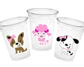 PUPPY PARTY Cups - Dog Party Cups Paw Cups Puppy Party Cups Dog Birthday Party Puppy Birthday Party Puppy Party Decorations Dog Party Favors Il_170x135
