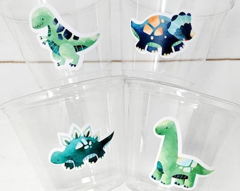 VASOS PARA FIESTA DE DINOSAURIOS - Vasos para golosinas de dinosaurios Cumpleaños de dinosaurios Fiesta de dinosaurios Recuerdos de fiesta de dinosaurios Decoraciones de dinosaurios Recuerdos de dinosaurios 1er cumpleaños