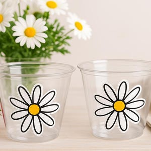 Copos Daisy para Festa - Copos Daisy para Festa Anos 70, Copos de Aniversário Anos 70, Decorações Anos 70, Festa de Aniversário Anos 70, Decorações Anos 70 imagem 1
