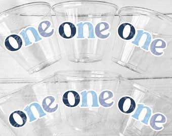 ONE Birthday Cups First Birthday Party Cups 1st Birthday Party Cups First Birthday Party Favors Happy Birthday Cups One Party Favor Cups