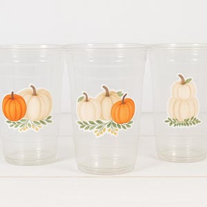 Pumpkin Cups, Fall Baby Shower Decor, Little Pumpkin Party Favor Cups, Autumn Birthday Favors, Pumpkin Theme Decorations