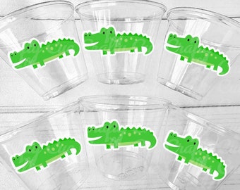 TASSES DE FÊTE ALLIGATOR - Tasses d'anniversaire alligator Accessoires de fête alligator Baby Shower alligator Décorations de fête alligator Fournitures alligator