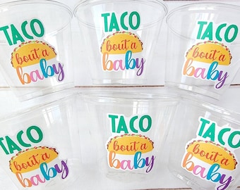 Taco Bout a Baby Cups Taco Party Favors Taco Baby Shower Taco Birthday Fiesta party Fiesta Baby Shower Taco Bout a Baby Decorations favors