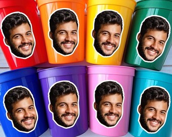 Groom Face Plastic Cups, Groom Face Cups, Groom Face Bachelorette Party, Groom Face Decorations, Groom Face Party Favors, Groom Face Party