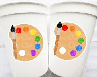 ART PARTY CUPS - Art Painting Party Treat Cups Paint Party Favors Art Party Cups Art Party Treat Cups Painting Party Favor Art Party Favor