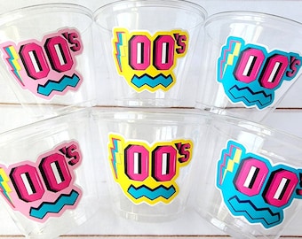 Back to the 2000'S PARTY CUPS 00's Birthday Cups 2000's Party Cups 00's Decorations 00s Birthday Party 00's Birthday Party Decorations 2000s