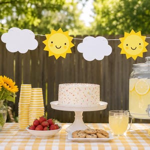 Sun Banner, Sun Garland, Little Sunshine, Sun and Clouds, Sunshine Banner, Sunshine Garland, Weather Banner, You Are My Sunshine Birthday