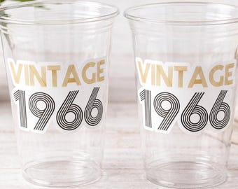 60th PARTY CUPS - Vintage 1966 Cups Best of 1966 60th Birthday Party 60th Birthday Favors 60th Party 60th Party Decorations 1966 Birthday