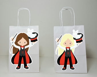 Magic Magician Rabbit Hat Birthday Party Favors Favor Favors Candy Bag Bags Treat Toppers Personalized Custom Design