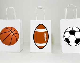 NEW 25 Sports Mix Football Soccer Basketball Baseball Cello Cellophane Bags