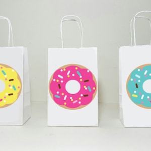 Donut Goody Bags, Donuts Party Bags, Donut Gift Bags, Donut Treat Bags, Donut Goodie Bags, Donut Birthday, Donut Party, Donut Favors