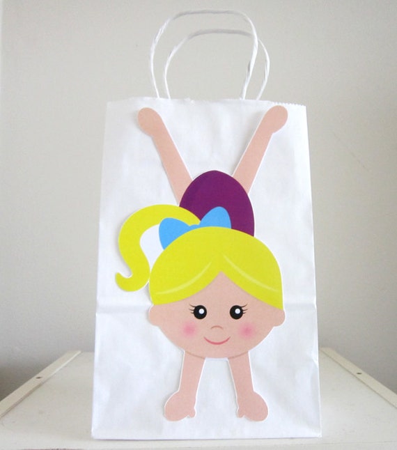 Gymnastics Goody Bags Gymnastics Favor Bags Gymnastics Party Etsy