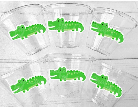 ALLIGATOR PARTY CUPS - Alligator Birthday Cups Alligator Party Favors Alligator Baby Shower Alligator Party Decorations Alligator Supplies Il_570xn