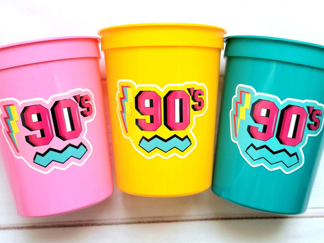 I Love the 90'S PARTY CUPS - 90s Birthday Cups 90s Party Cups 90's ...