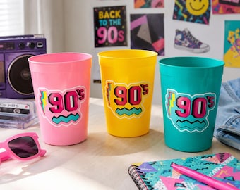 I Love the 90'S PARTY CUPS - 90s Birthday Cups 90s Party Cups 90's Decorations 90's Birthday Party 90's Birthday Party Decorations 90s