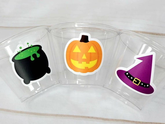 HALLOWEEN PARTY CUPS - Halloween Decorations Halloween Birthday Halloween Party Candy Cups Treat Cups Pumpkin Party Cups Jack o Lantern Cups Il_570xn
