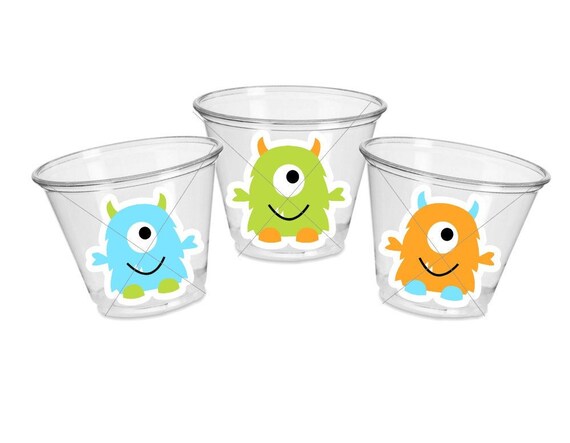 MONSTER PARTY CUPS - Monster Cups Little Monster First Birthday Decoration Little Monster Party Monster Mouth Monster Birthday Decorations Il_570xn