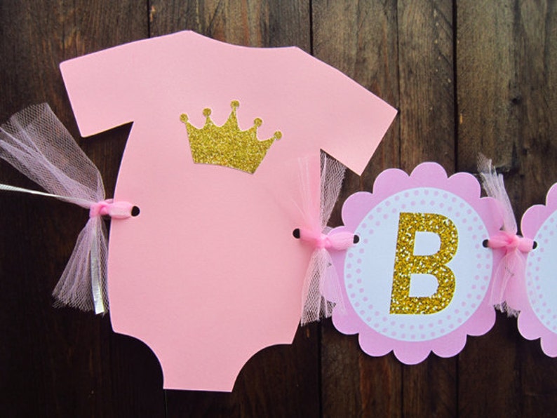 Princess Baby Shower Banner Princess Birthday Banner Etsy