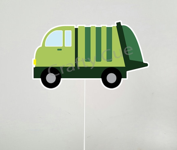 Garbage Truck Cake Topper, Trash Truck Cake Topper Il_570xn