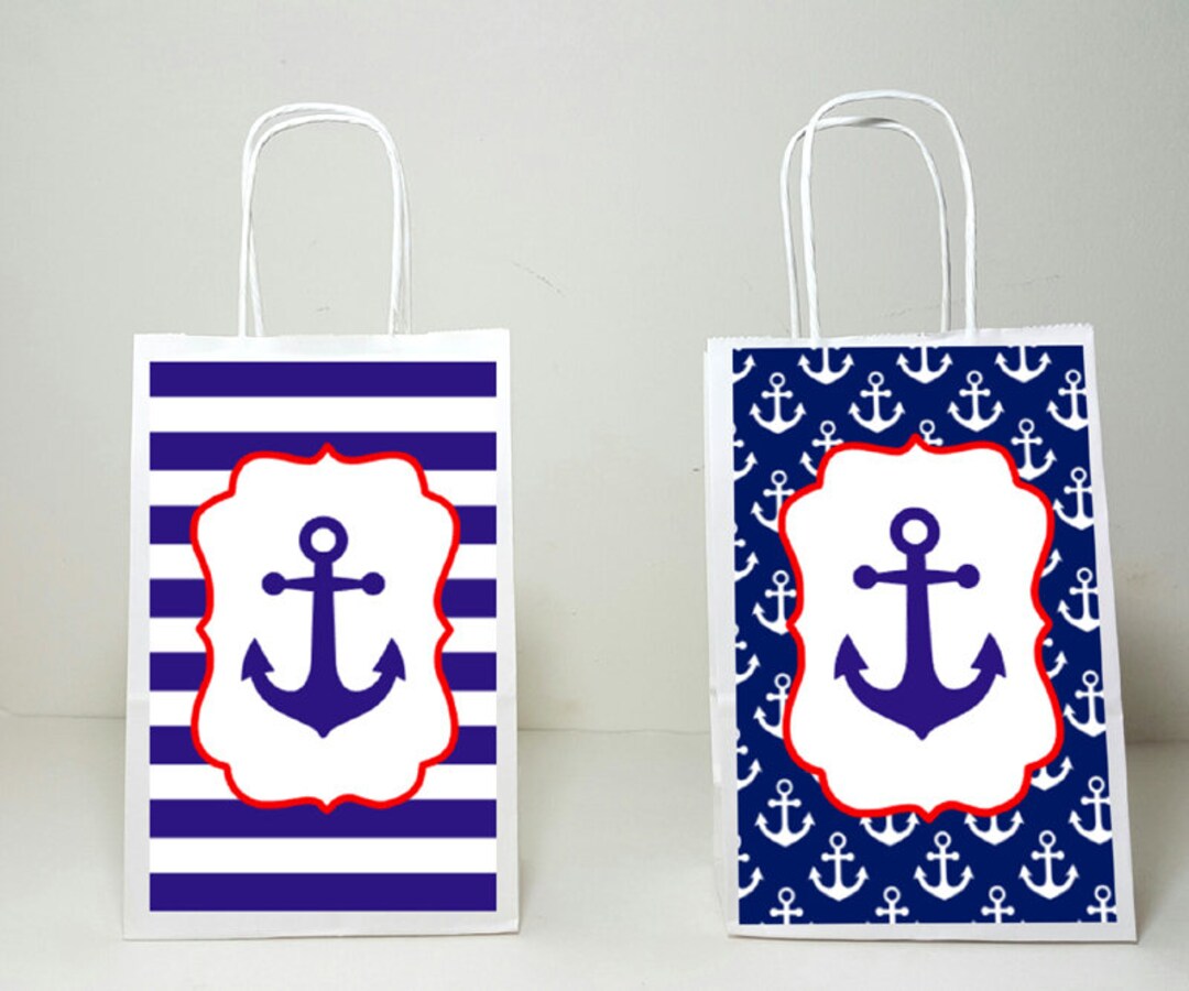Anchor Goody Bags, Nautical Goody Bags, Nautical Favor Bags, Nautical