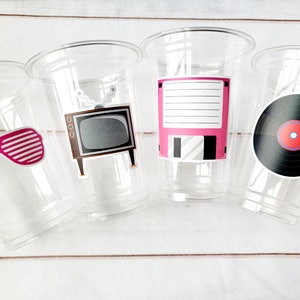 I Love the 80'S PARTY CUPS - 80's Birthday Cups 80's Party Cups 80's ...