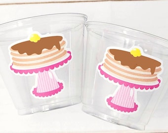 Pancake Party Cups, Pancake Treat Cups, Pancake Birthday, Pancake Party, Pancake Party Favors, Pancakes and Pajamas