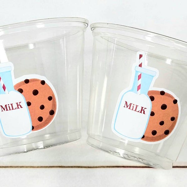 Milk Decorations Cookies Party Cups, Milk Cups and Cookies Cups Party Favors Milk Treat Cups Milk Birthday Cookies Birthday Favors Cups