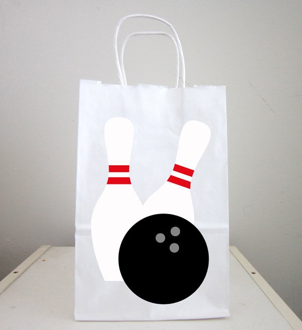 Bowling Goody Bags Bowling Favor Bags Bowling Gift Bags Etsy