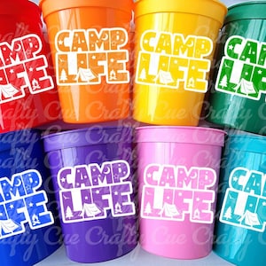 CAMPING PARTY CUPS - Camping Birthday Party Camping Party Decorations, Camping Birthday Supplies Camping Party Supplies Camping Party Favors