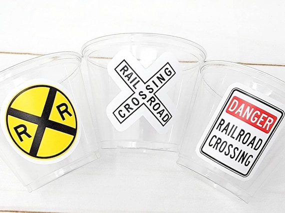 TRAIN PARTY CUPS - Train Birthday Cups Train Party Favors Train Birthday Favors Train First Birthday Decorations Train Party Supplies Il_570xn