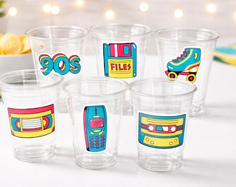 I Love the 90'S PARTY CUPS - 90's Birthday Cups 90's Party Cups 90's Decorations 90's Birthday Party 90's Birthday Party Decorations 90s 80s