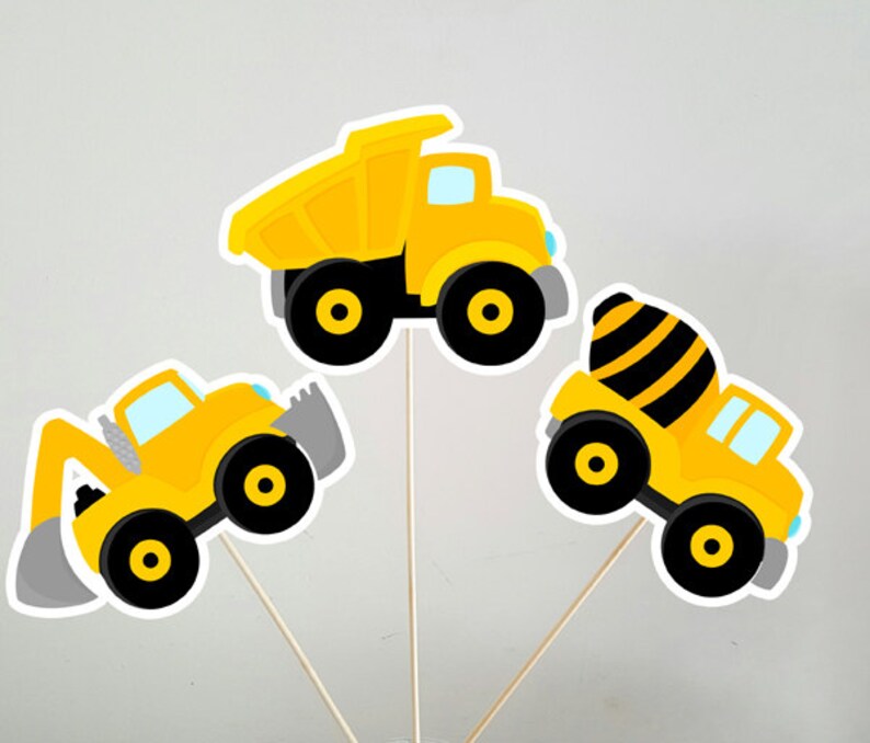 Construction Party Centerpieces Construction Birthday Etsy