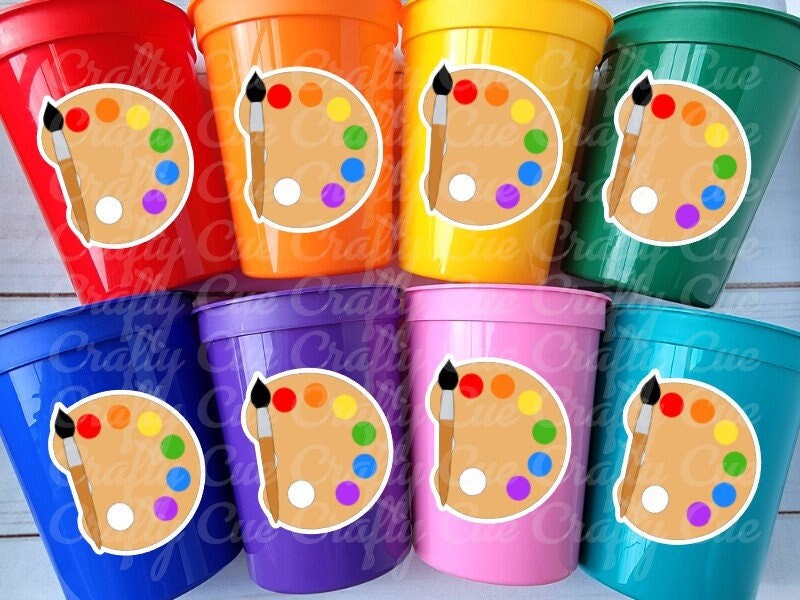 ART PARTY CUPS - Art Painting Party Favor Cups Paint Party Favors Art –  CRAFTY CUE