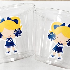 CHEERLEADER PARTY CUPS - Cheer Party Cups Cheerleader Party Cups Cheer Birthday Party Cheer Party Favors Cheer Baby Shower Cups Cheer Squad