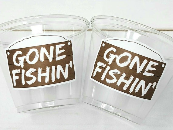 GONE FISHING PARTY Cups - Fishing Party Fishing Party Favors