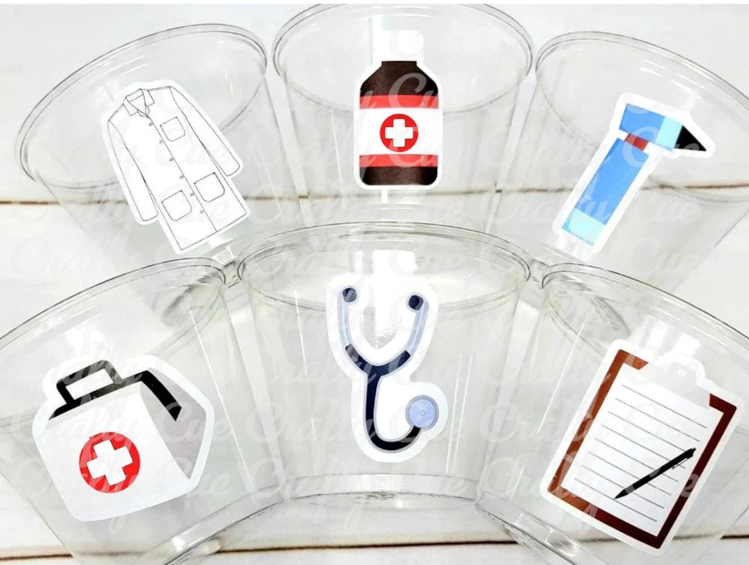 DOCTOR PARTY CUPS Medical School Party Cups Nurse Party Cups Nursing