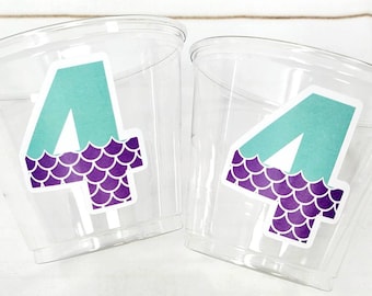 MERMAID PARTY CUPS - Mermaid Birthday Cups Mermaid Party Cups Mermaid Party Decorations Mermaid Party Favors Mermaid Mermaid Party Decor